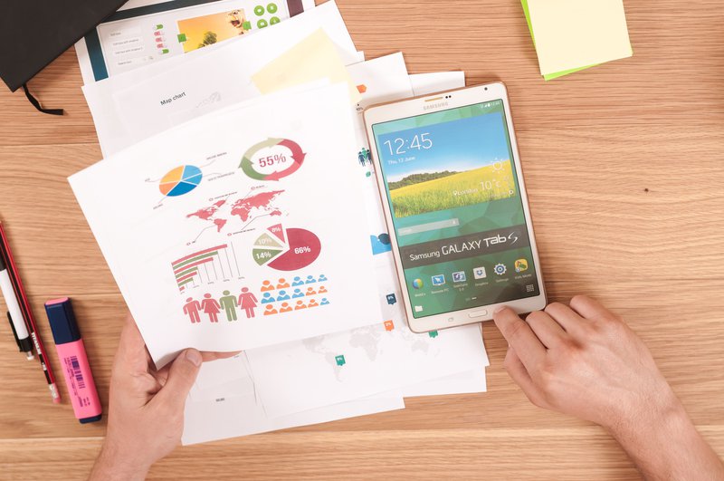data and charts on a paper