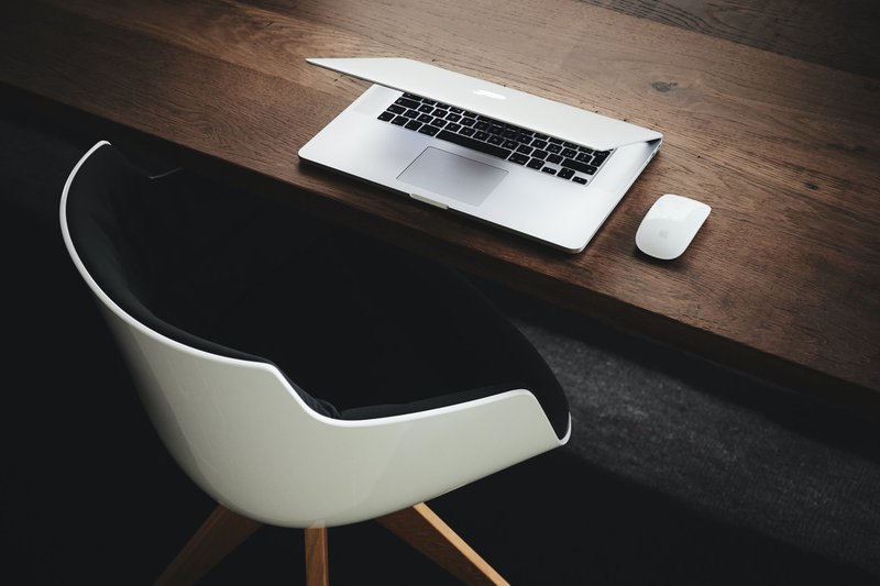 Macbook on a desk